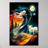 アルテミス – キュービズムのミニマリスト伝説 – 女神 ポスター (正面)