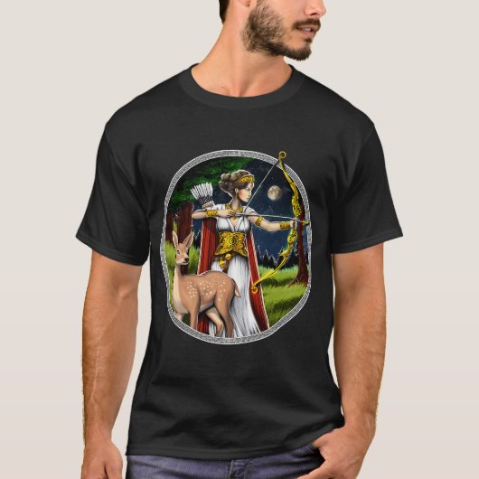 アルテミス ギリシャの狩猟の女神 Tシャツ (正面)