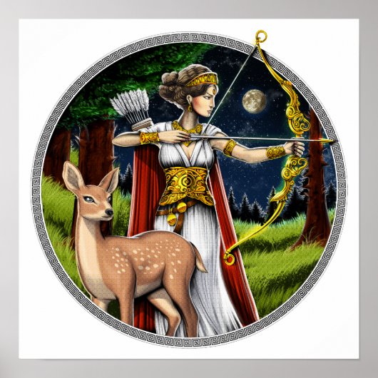 アルテミス・ギリシャ・ハンター女神 ポスター (正面)