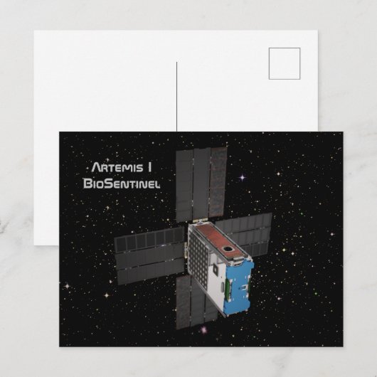 アルテミスBioSentinel CubeSat ポストカード (正面/裏面)