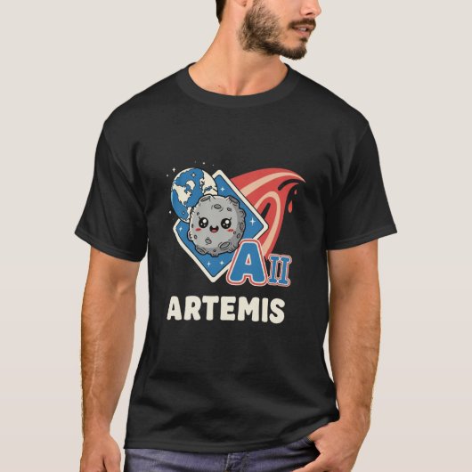 アルテミスII NASA宇宙ミッション Tシャツ (正面)