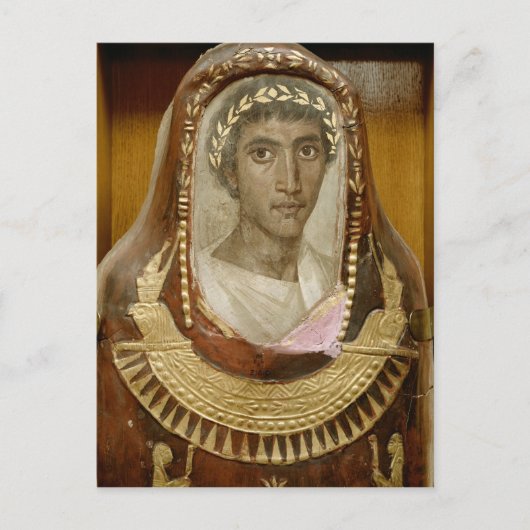 アルテ色彩の鮮やかミドロの金箔の入ったミイラのケース ポストカード (正面)