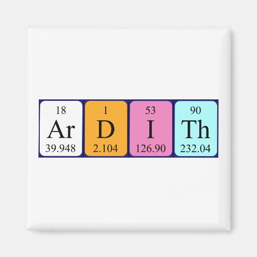 アルディス周期表名磁石 マグネット (正面)