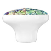 アルデコ抽象芸術ディストーションエメラルド セラミックノブ (側面)