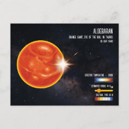 アルデバラン明るい星おうし座宇宙インフォグラフィック ポストカード