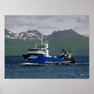 アルデバラン、魚釣りトラウラーinオランダハーバーAK ポスター