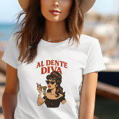 アルデンテディヴァ | レトロイタリアンスポップ・アートのターシャツ Tシャツ