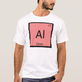 アルデンテパスタ化学周期表シンボル Tシャツ (正面)