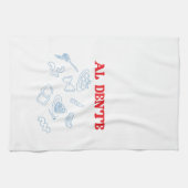 アルデンテ赤と青 キッチンタオル (横)