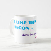 アルトおもしろいドラゴントーク熱い空気のジョーク神話獣 コーヒーマグカップ (正面左)