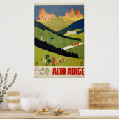 アルトアディゲ（南チロル）イタリアヴィンテージ旅行 ポスター (キッチン)
