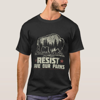 アルトアメリカ国立公園レジストサービスバイソンバッファロー Tシャツ