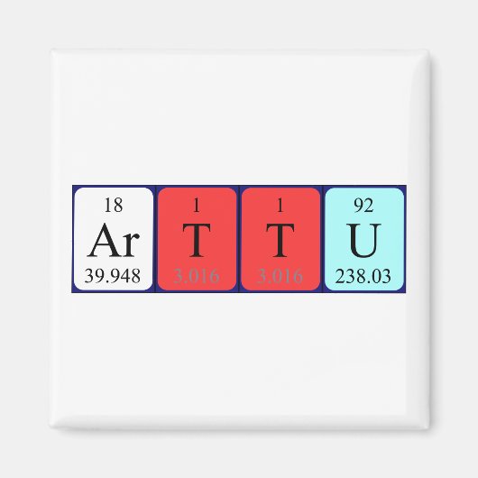 アルトゥー周期表名磁石 マグネット (正面)