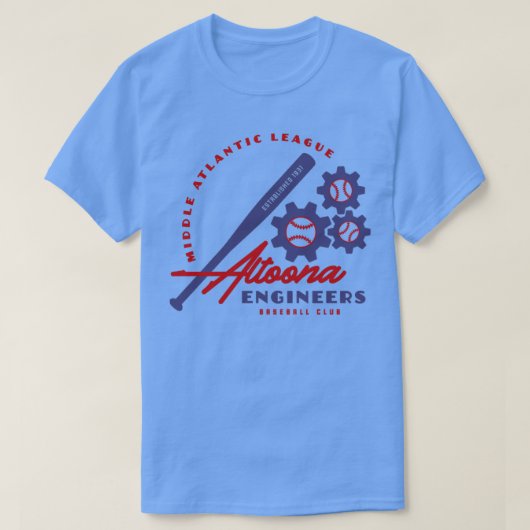 アルトオナ・エンジニアズ野球 Tシャツ (デザイン正面)