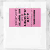 アルトクラリネット最も重要な楽器 長方形シール (バッグ)