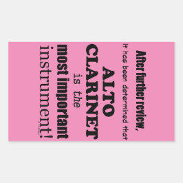 アルトクラリネット最も重要な楽器 長方形シール