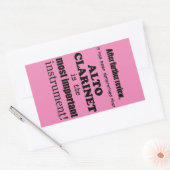 アルトクラリネット最も重要な楽器 長方形シール (封筒)