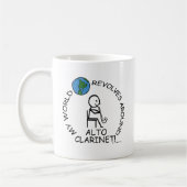 アルトクラリネット – ワールドリボルブのまわりに コーヒーマグカップ (左)