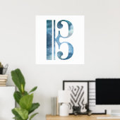 アルトクレフ、 音符記号テノール鍵 ポスター (ホームオフィス)