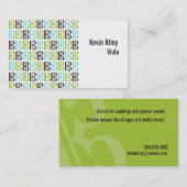 アルトクレフ、 音符記号ヴィオラプレイヤー先生ミュージシャン音楽 名刺 (正面/裏面)