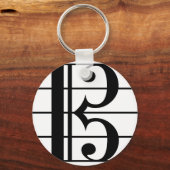 アルトクレフ、 音符記号 キーホルダー (正面)