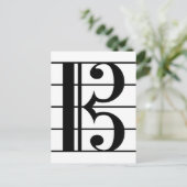 アルトクレフ、 音符記号 ポストカード (スタンド正面)