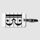 アルトクレフ、 音符記号 ラゲッジタグ (正面横)