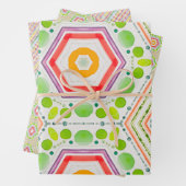 アルトグル六角の水色 ラッピングペーパーシート (インサイチュ)