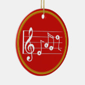アルトシパーソナライズされたンガーミュージカル セラミックオーナメント (右)