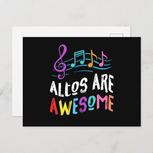 アルトスは素晴らし歌う歌手の歌う音楽ギフト ポストカード (正面/裏面)