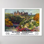 アルトンタワーズ&ガーデンズヴィンテージ旅行ポスター ポスター (正面)