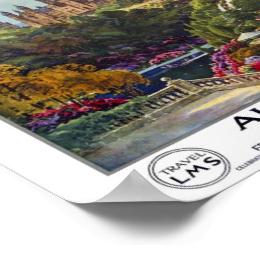 アルトンタワーズ&ガーデンズヴィンテージ旅行ポスター ポスター (角)