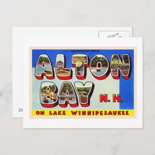 アルトンベイニューハンプシャーNHラージレターポストカード ポストカード (正面/裏面)