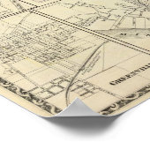 アルトン、ボンド郡の地図 ポスター (角)