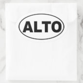 アルト音楽合唱団のオーバルステッカー 楕円形シール (バッグ)