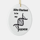 アルト・クラリネットは私の遺伝子に入っている セラミックオーナメント (右)