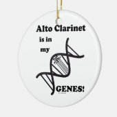 アルト・クラリネットは私の遺伝子に入っている セラミックオーナメント (左)