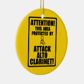 アルト・クラリネットを攻撃 セラミックオーナメント (右)