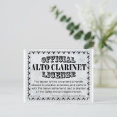アルト・クラリネット免許 ポストカード (スタンド正面)
