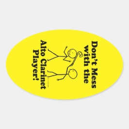 アルト・クラリネット・プレイヤーのオーバルスティックを扱わない 楕円形シール