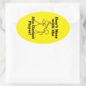 アルト・クラリネット・プレイヤーのオーバルスティックを扱わない 楕円形シール (バッグ)