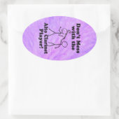 アルト・クラリネット・プレイヤーのオーバルスティックを扱わない 楕円形シール (バッグ)