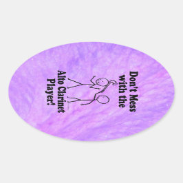 アルト・クラリネット・プレイヤーのオーバルスティックを扱わない 楕円形シール