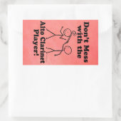 アルト・クラリネット・プレーヤーのレクタングルを台無しにしない 長方形シール (バッグ)