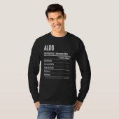 アルドサービングサイズ栄養ラベルカロリー Tシャツ (正面フル)