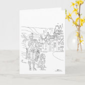 アルドベリキーハウスハイランダーゴードンセッター カード (黄色い花)