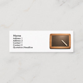 アルドワーズヴィンテージスクール石板とチョークミニBC スキニー名刺