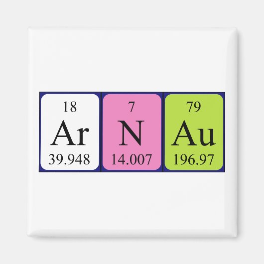 アルナウ周期表名磁石 マグネット (正面)