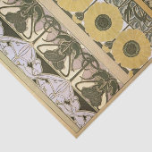 アルヌオーヴォー アルフォンス・ミュシャ フクシア ひまわり 花 薄葉紙 (詳細)