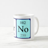 アルノの周期表の名前のマグ コーヒーマグカップ (正面右)